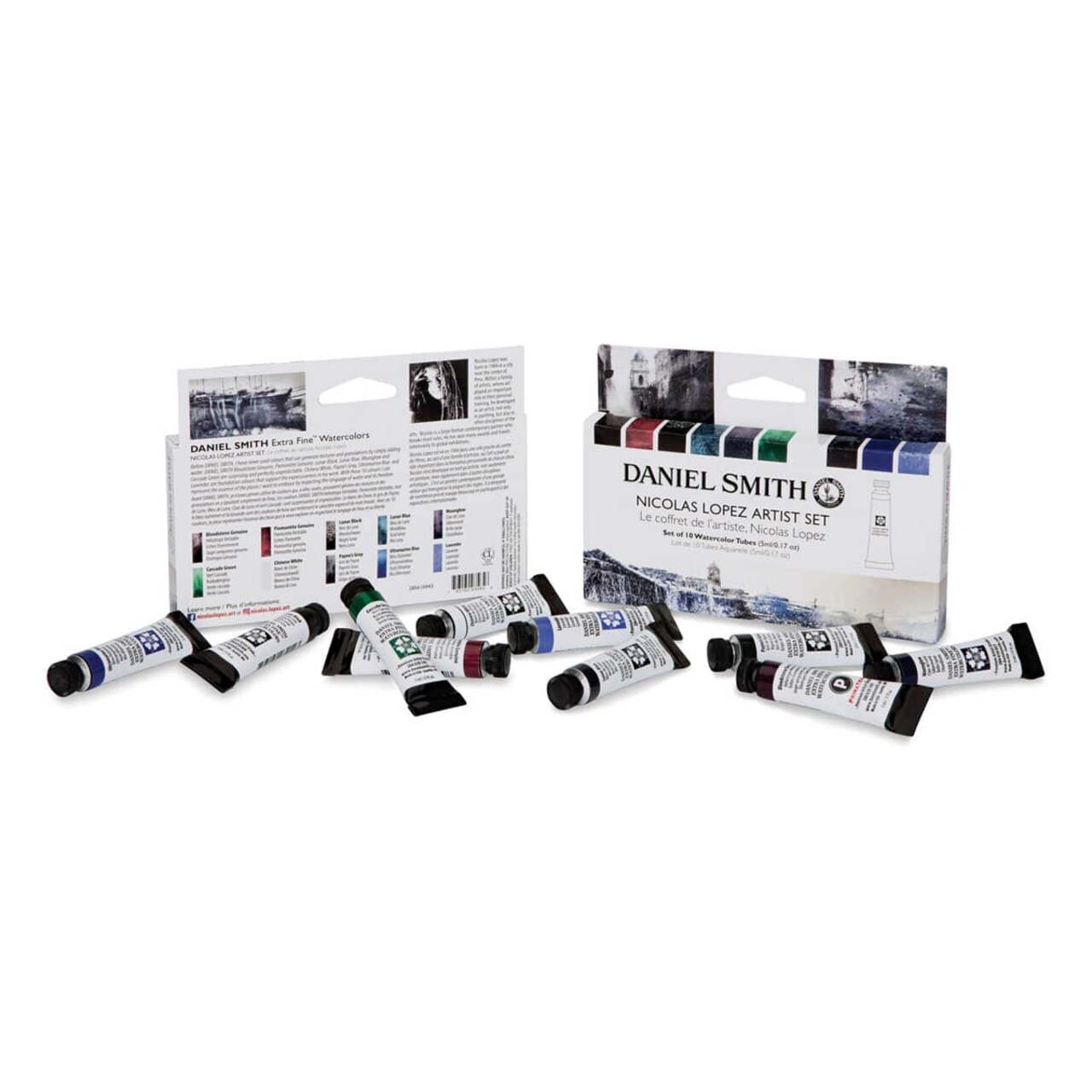 Daniel Smith Extra Fine Watercolor - Set of 10, Nicholas Lopez Artist, 5 ml Tubes